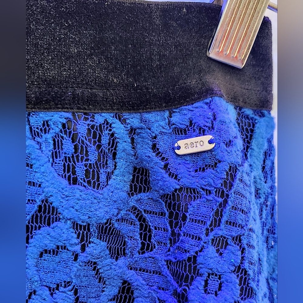 Aeropostale Blue Lace Skirt Small image 4